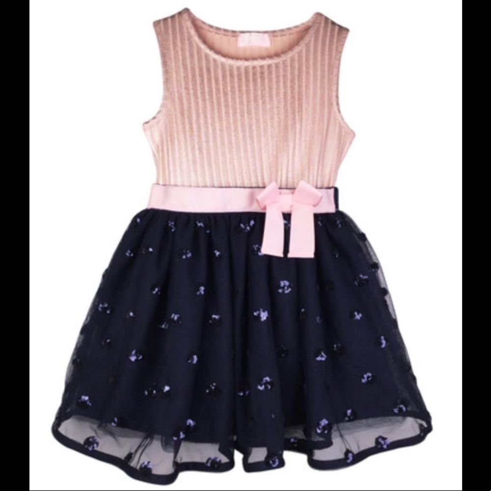 NWT pink and blue sequined dress